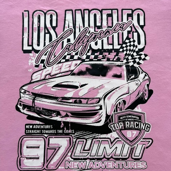Pink Graphic Racing x Streetwear x Tee - Picture 2 of 7